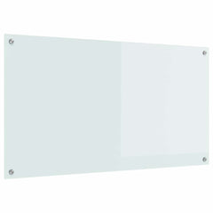 vidaXL Kitchen Backsplash White 110 x 60 cm Tempered Glass 2