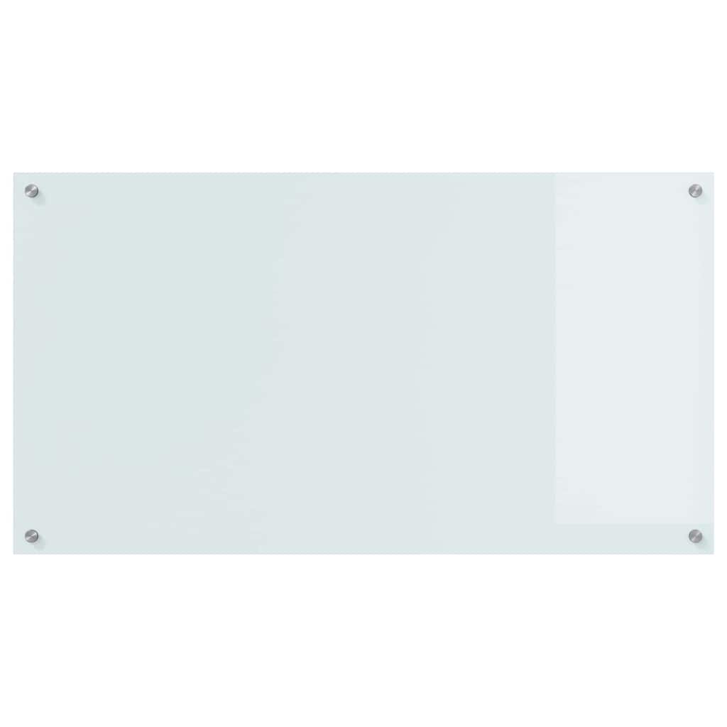 vidaXL Kitchen Backsplash White 110 x 60 cm Tempered Glass 4