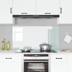 vidaXL Kitchen Backsplash White 120 x 60 cm Tempered Glass 3