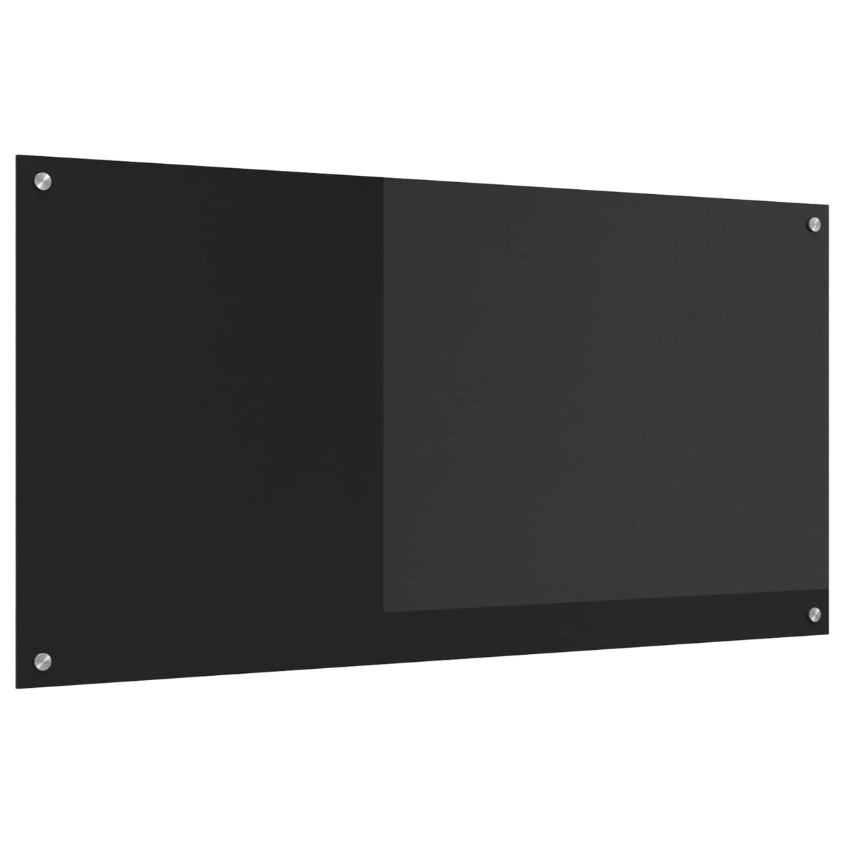 vidaXL Kitchen Backsplash 70x60 cm Tempered Glass Black