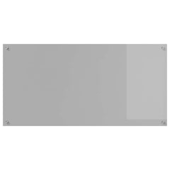 vidaXL Kitchen Backsplash Light Grey 120 x 60 cm Tempered Glass 4