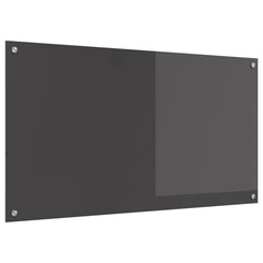 vidaXL Kitchen Backsplash 70 x 60 cm Tempered Glass Dark Grey