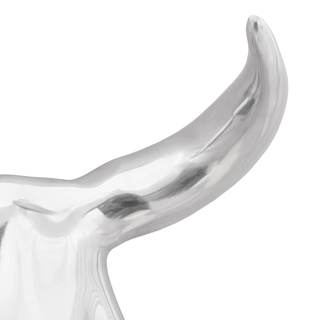 vidaXL Bull Skull Silver 34 x 13 x 53 cm Aluminium 5