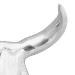 vidaXL Bull Skull Silver 34 x 13 x 53 cm Aluminium 5