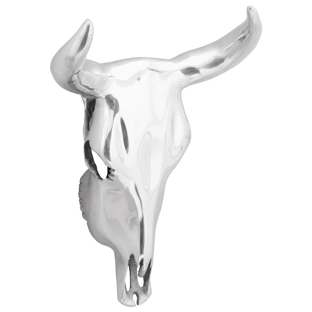 vidaXL Bull Skull Silver 34 x 13 x 53 cm Aluminium 1