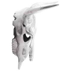 vidaXL Bull Skull Silver 34 x 13 x 53 cm Aluminium 4