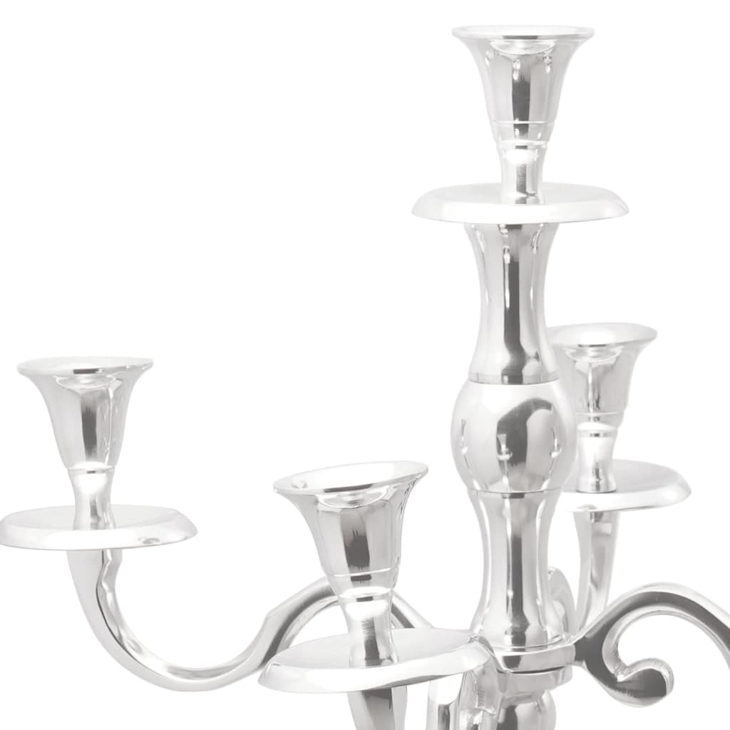 vidaXL Candle Holder Silver 32 x 32 x 79.5 cm Aluminium 3