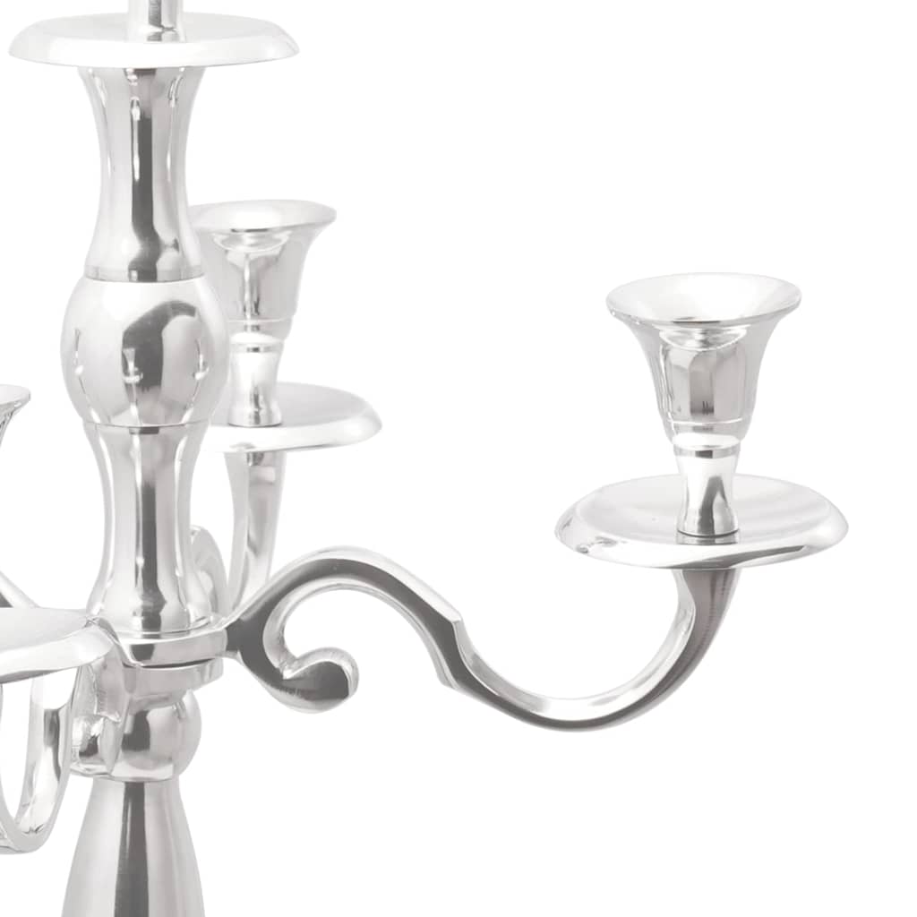 vidaXL Candle Holder Silver 32 x 32 x 79.5 cm Aluminium 4