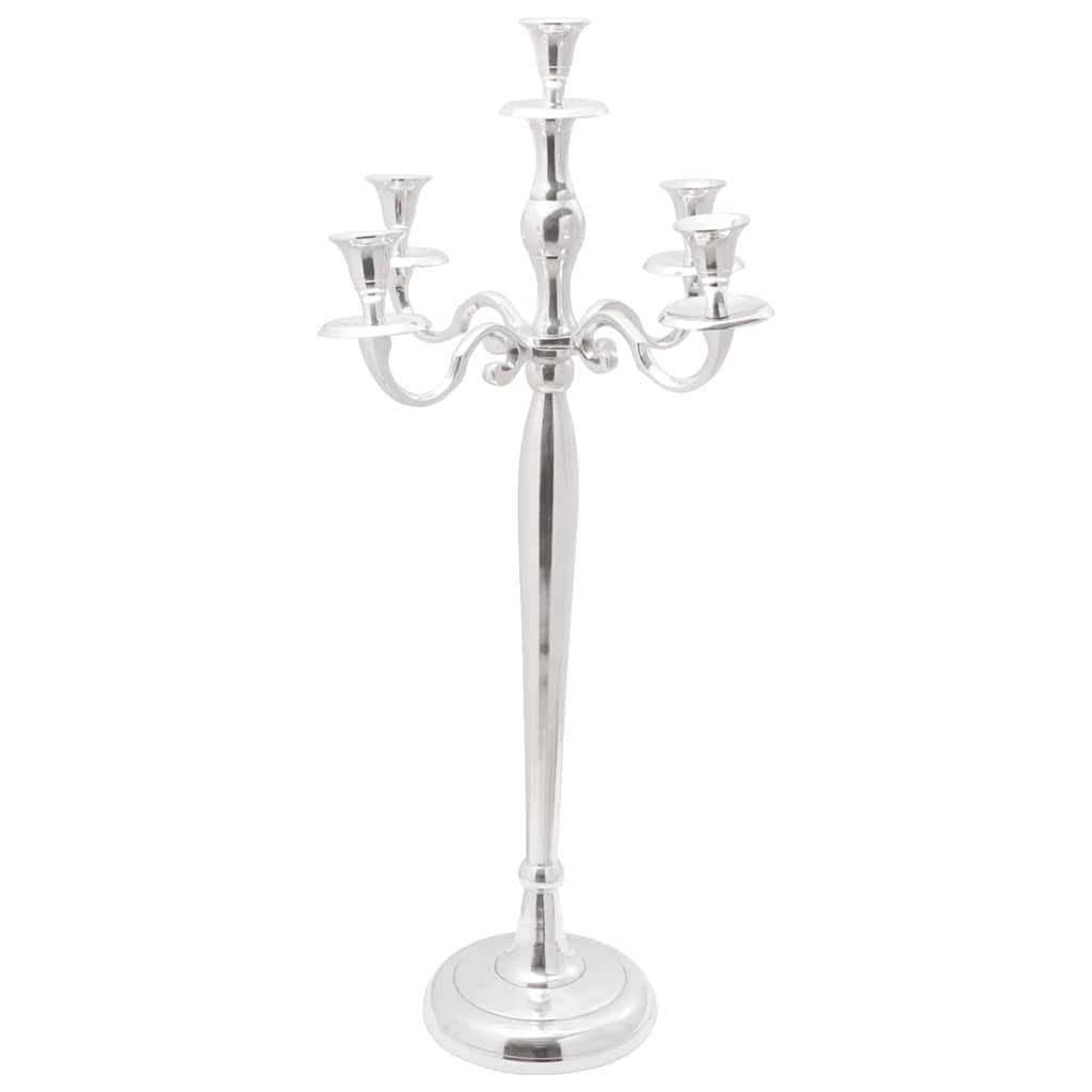 vidaXL Candle Holder Silver 32 x 32 x 79.5 cm Aluminium 2