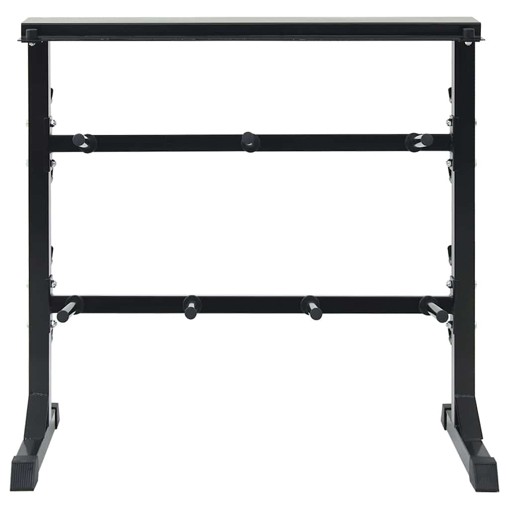 vidaXL Dumbbell Rack Black 99 x 45 x 95.5 cm Powder-Coated Steel 3