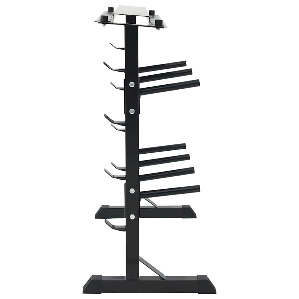 vidaXL Dumbbell Rack Black 99 x 45 x 95.5 cm Powder-Coated Steel 4