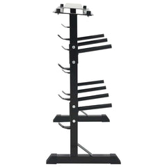 vidaXL Dumbbell Rack Black 99 x 45 x 95.5 cm Powder-Coated Steel 4