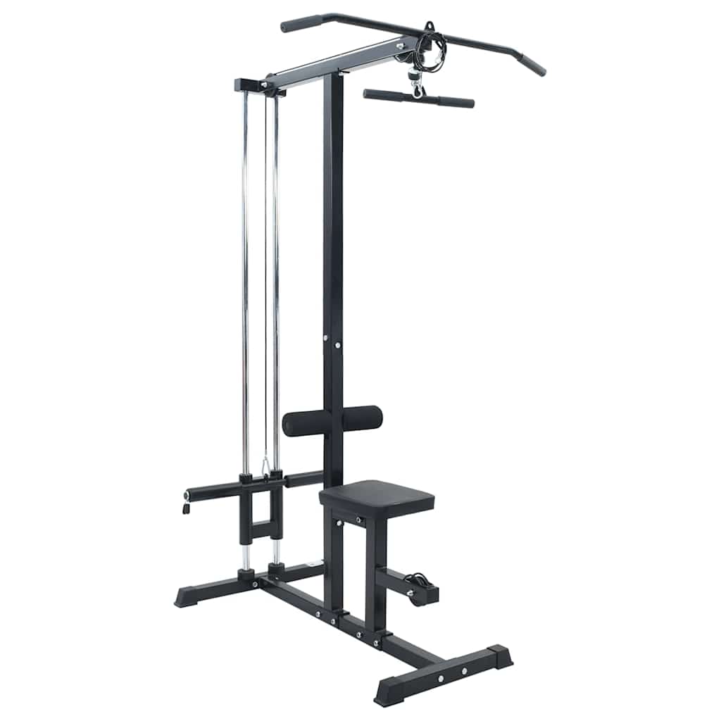 vidaXL Lat Pulldown Machine Manual Black 110 x 70 x 187 cm 1