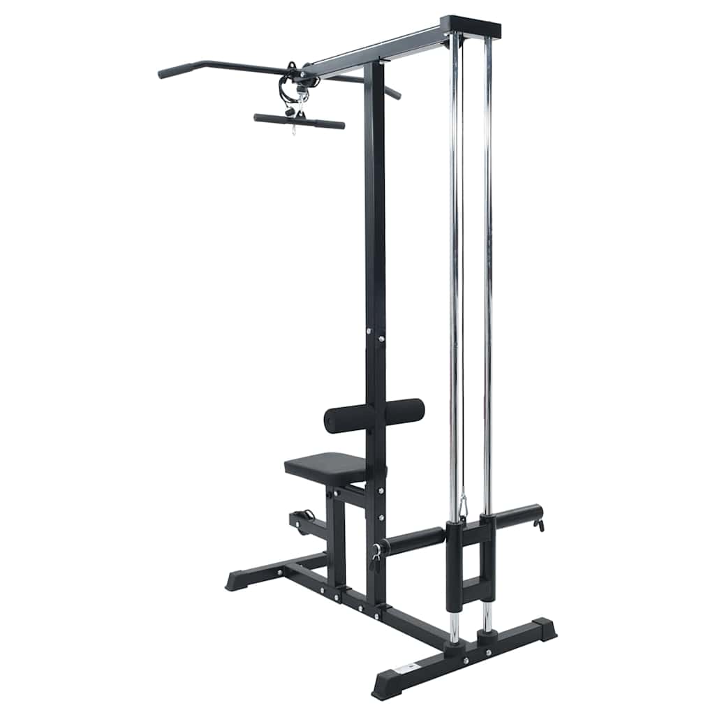 vidaXL Lat Pulldown Machine Manual Black 110 x 70 x 187 cm 2