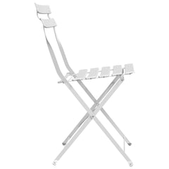 vidaXL Garden Folding Chair 2 pcs White Metal 6