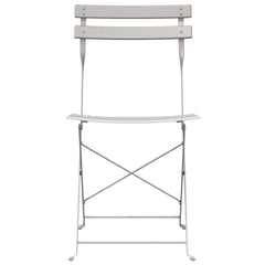 vidaXL Garden Folding Chair 2 pcs Beige Metal 5