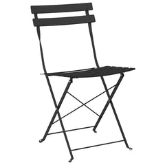 vidaXL Garden Folding Chair 2 pcs Anthracite Metal 4