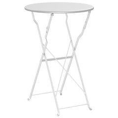 vidaXL Bistro Table Folding White Ø 50 x 71 cm Powder-coated Steel 6