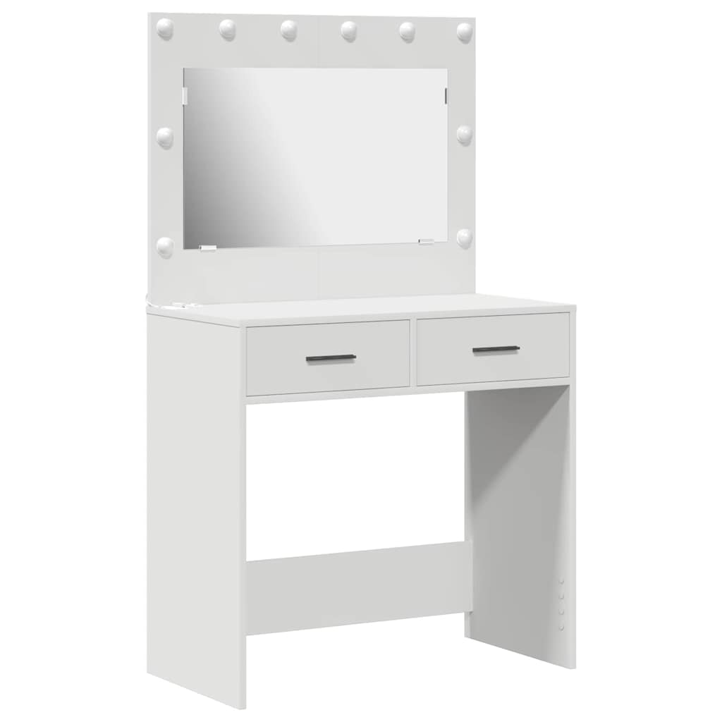 vidaXL Dressing Table White 78.5 x 41 x 135 cm Engineered Wood 2