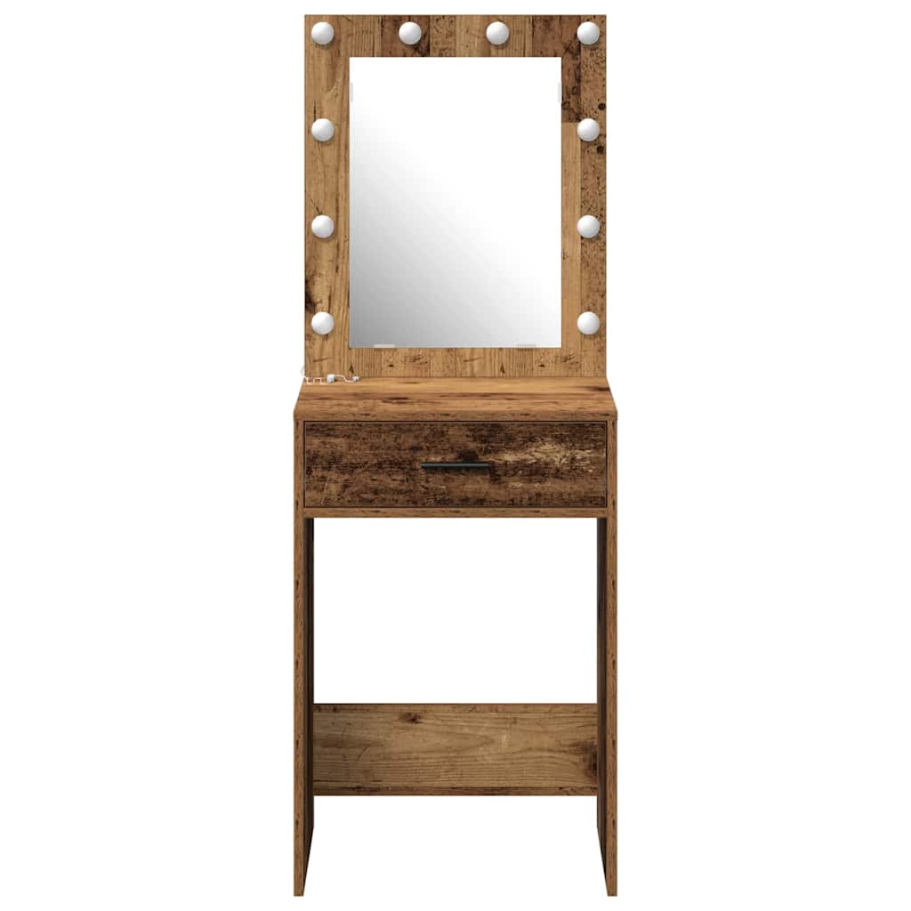 vidaXL Dressing Table Old Wood 50 x 41 x 135 cm Engineered Wood 5