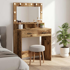 Dressing Table Engineered Wood in Old Wood