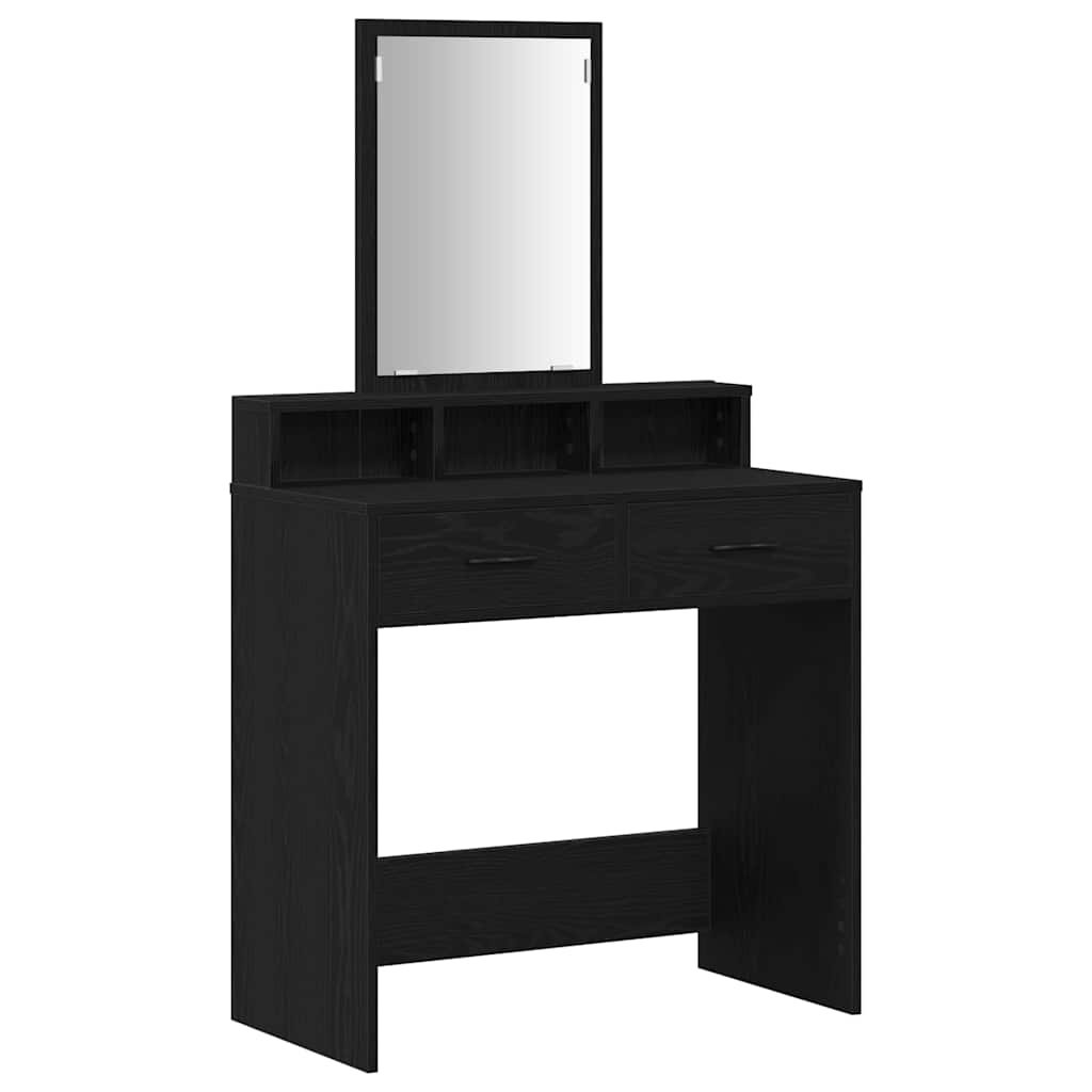 Dressing Table Engineered Wood 79 x 41 x 140 cm Black oak