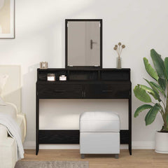 Dressing Table Engineered Wood 100 x 41 x 140 cm Black oak