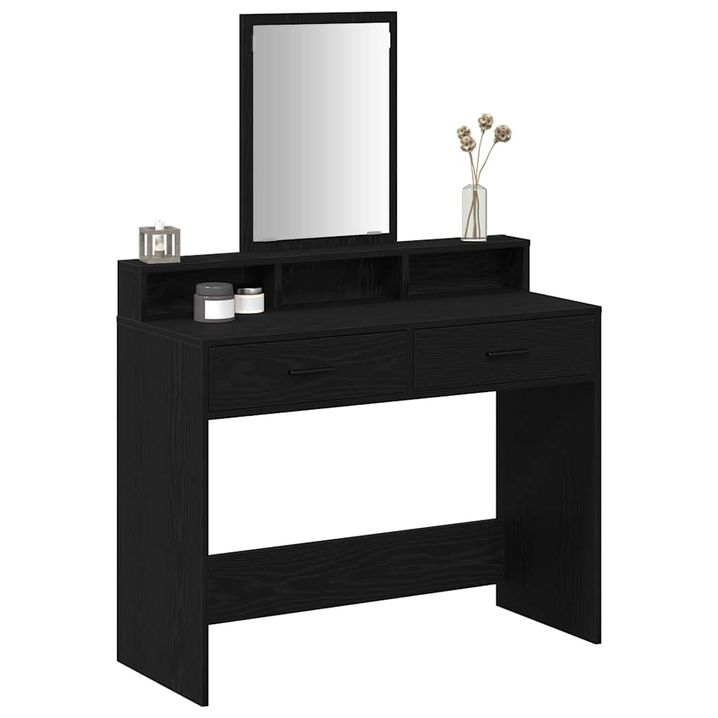 Dressing Table Engineered Wood 100 x 41 x 140 cm Black oak