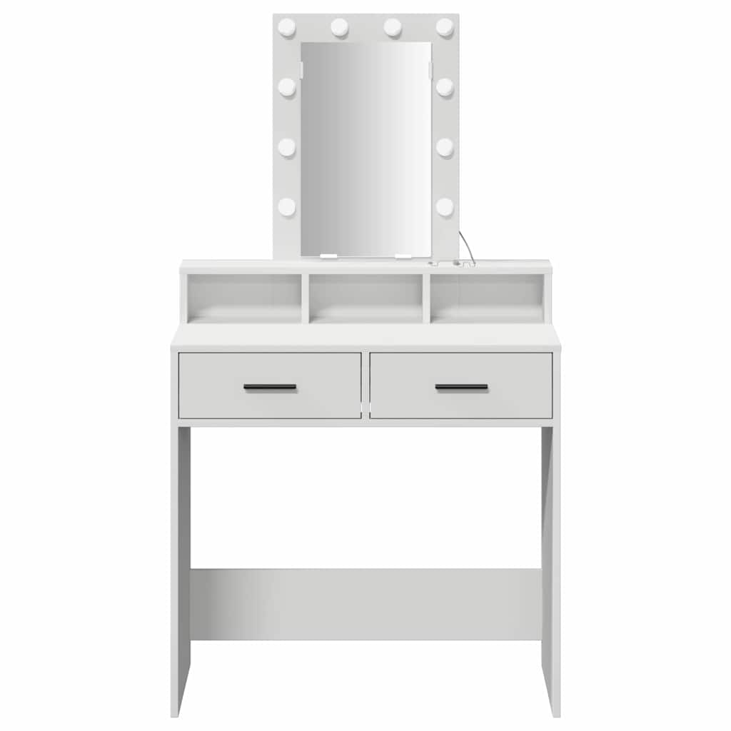 vidaXL Dressing Table White 79 x 41 x 140 cm Engineered Wood 5