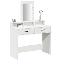 Dressing Table Brown Engineered Wood 100 x 41 x 140 cm White