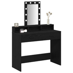 Dressing Table Brown Engineered Wood 100 x 41 x 140 cm Black oak