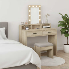 Dressing Table Brown Engineered Wood 100 x 41 x 140 cm Sonoma oak
