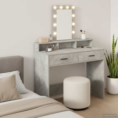 Dressing Table Brown Engineered Wood 100 x 41 x 140 cm Concrete grey