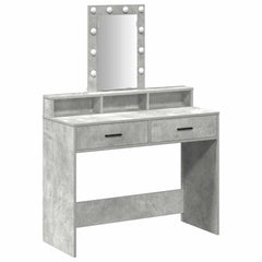 Dressing Table Brown Engineered Wood 100 x 41 x 140 cm Concrete grey