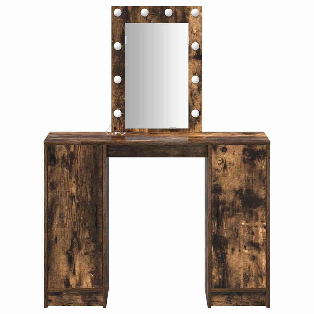 vidaXL Dressing Table Brown 102 x 33 x 135 cm Engineered Wood 5