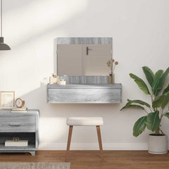 vidaXL Dressing Table Grey 83 x 40 x 70 cm Engineered Wood 4