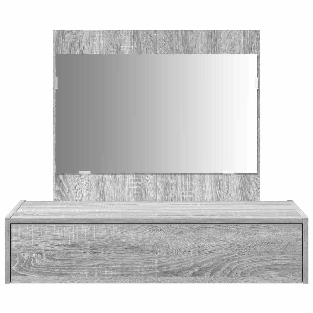 vidaXL Dressing Table Grey 83 x 40 x 70 cm Engineered Wood 6