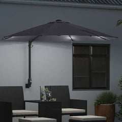 vidaXL Garden Parasol Manual Anthracite 248 x 248 x 148 cm 3