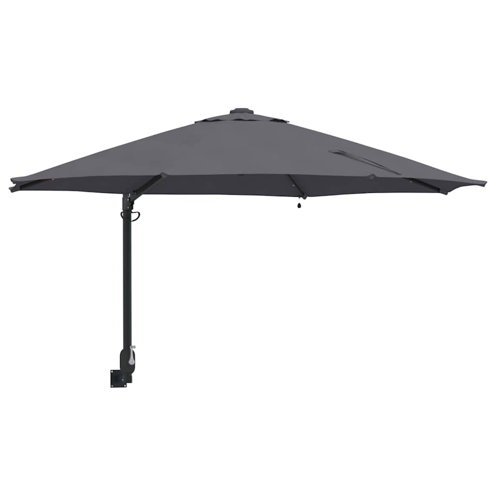 vidaXL Garden Parasol Manual Anthracite 248 x 248 x 148 cm 2