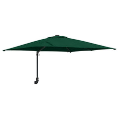 vidaXL Garden Parasol Green 248.5 x 247.5 x 160 cm Polyester and Steel 2