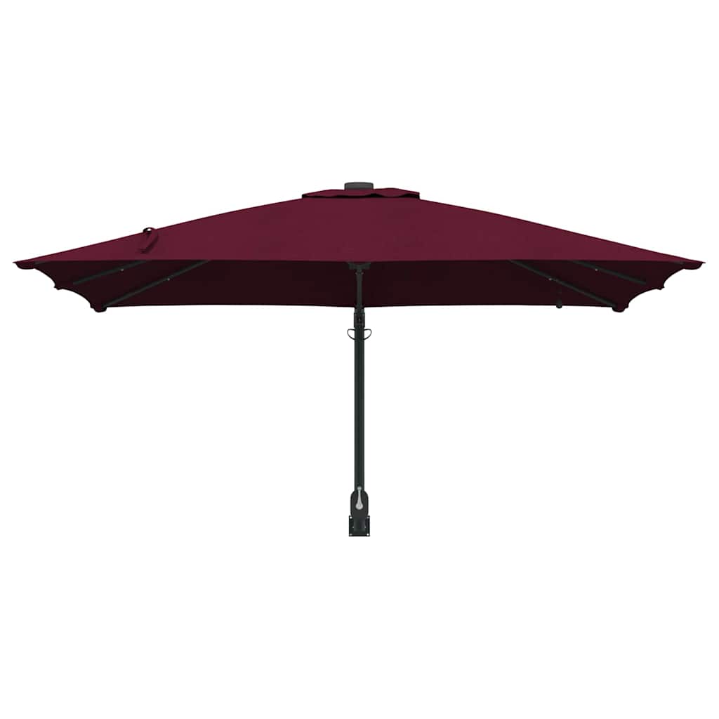 vidaXL Garden Parasol Bordeaux Red 248.5 x 247.5 x 160 cm 4