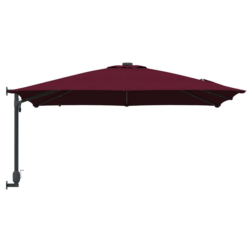 vidaXL Garden Parasol Bordeaux Red 248.5 x 247.5 x 160 cm 5