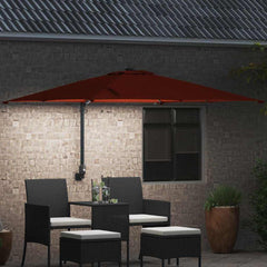 vidaXL Garden Parasol Terracotta 248.5 x 247.5 x 160 cm 3