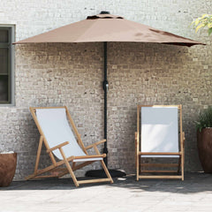 Garden Parasol 294 x 150 x 224 cm Polyester and Steel Taupe