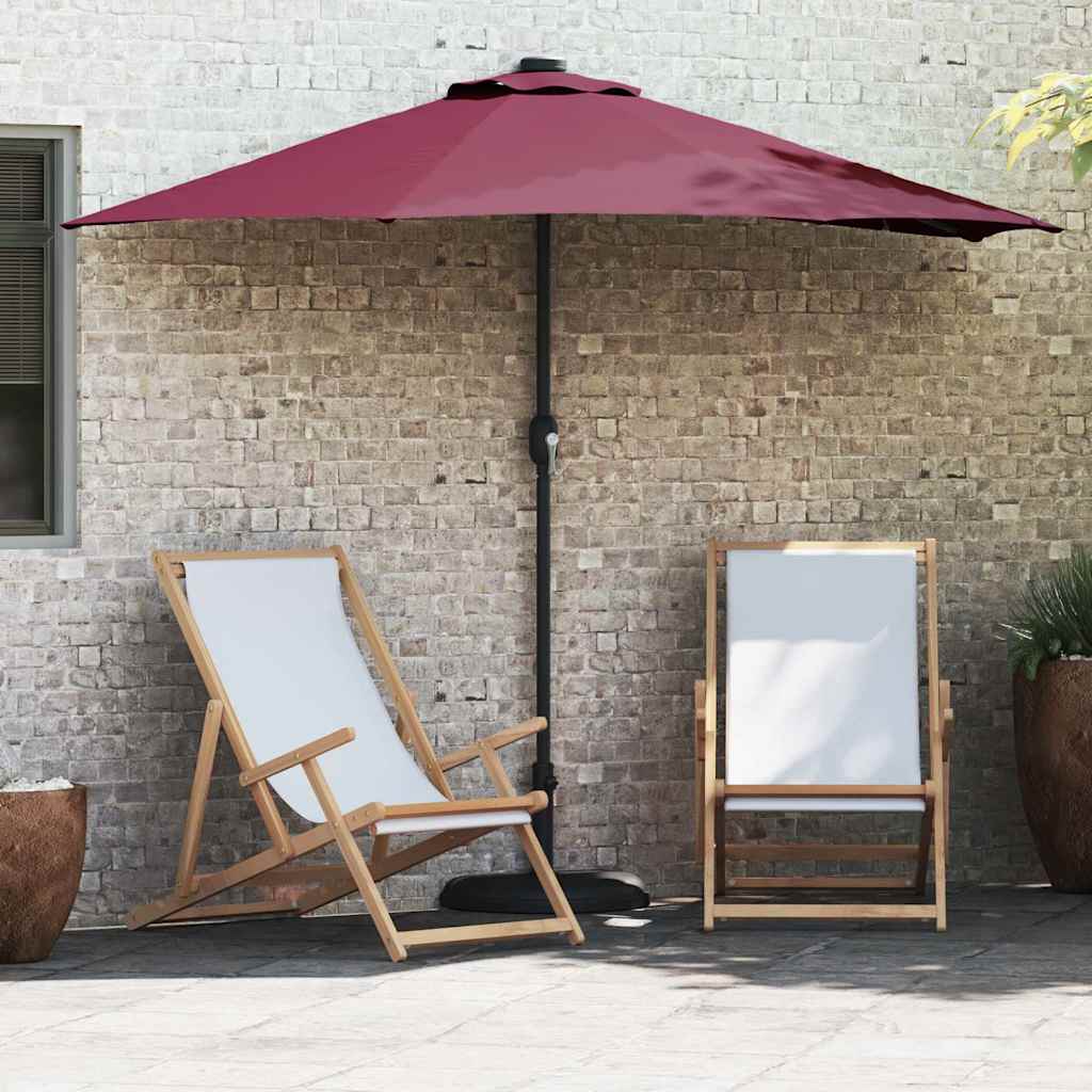 Garden Parasol 294 x 150 x 224 cm Polyester and Steel Bordeaux red