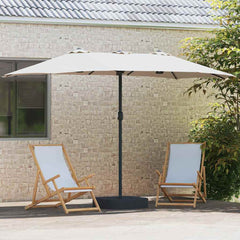 vidaXL Garden Parasol Sand 385 x 209 x 244 cm Polyester and Steel 3
