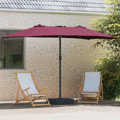 vidaXL Garden Parasol Bordeaux Red 385 x 209 x 244 cm 3
