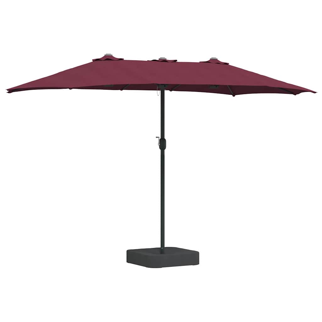 vidaXL Garden Parasol Bordeaux Red 385 x 209 x 244 cm 2