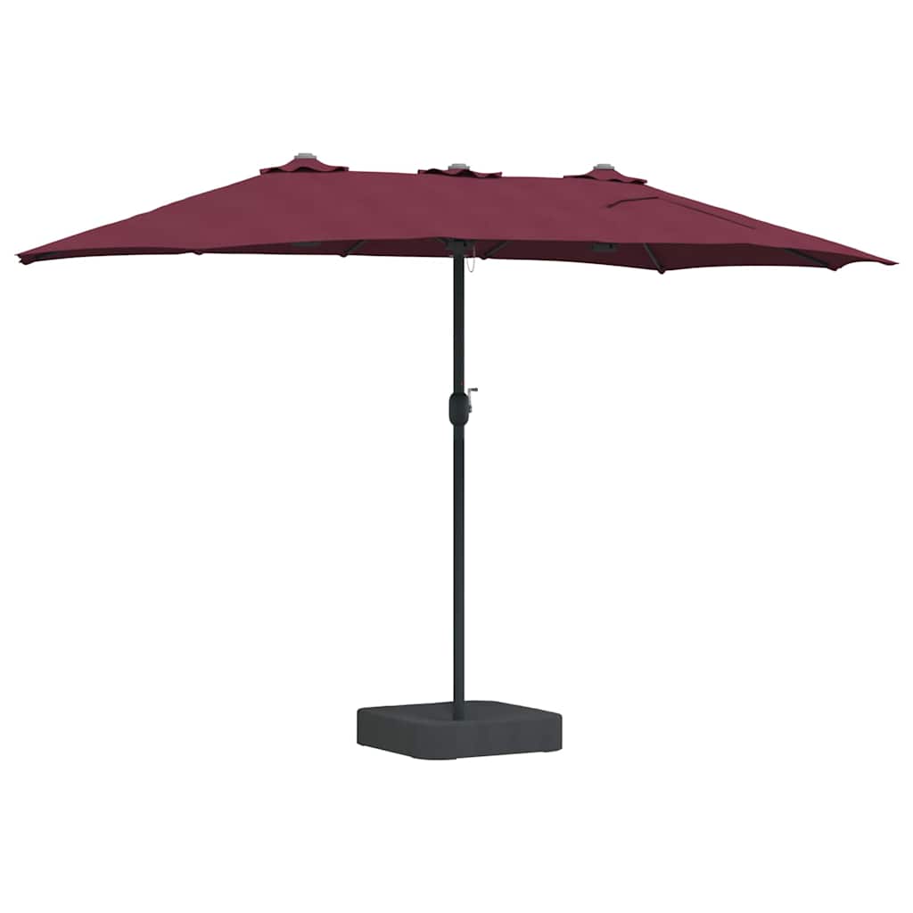 vidaXL Garden Parasol Bordeaux Red 385 x 209 x 244 cm 6