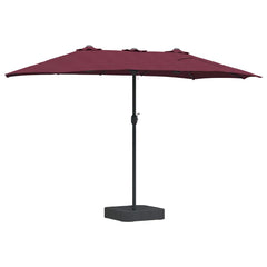vidaXL Garden Parasol Bordeaux Red 385 x 209 x 244 cm 6